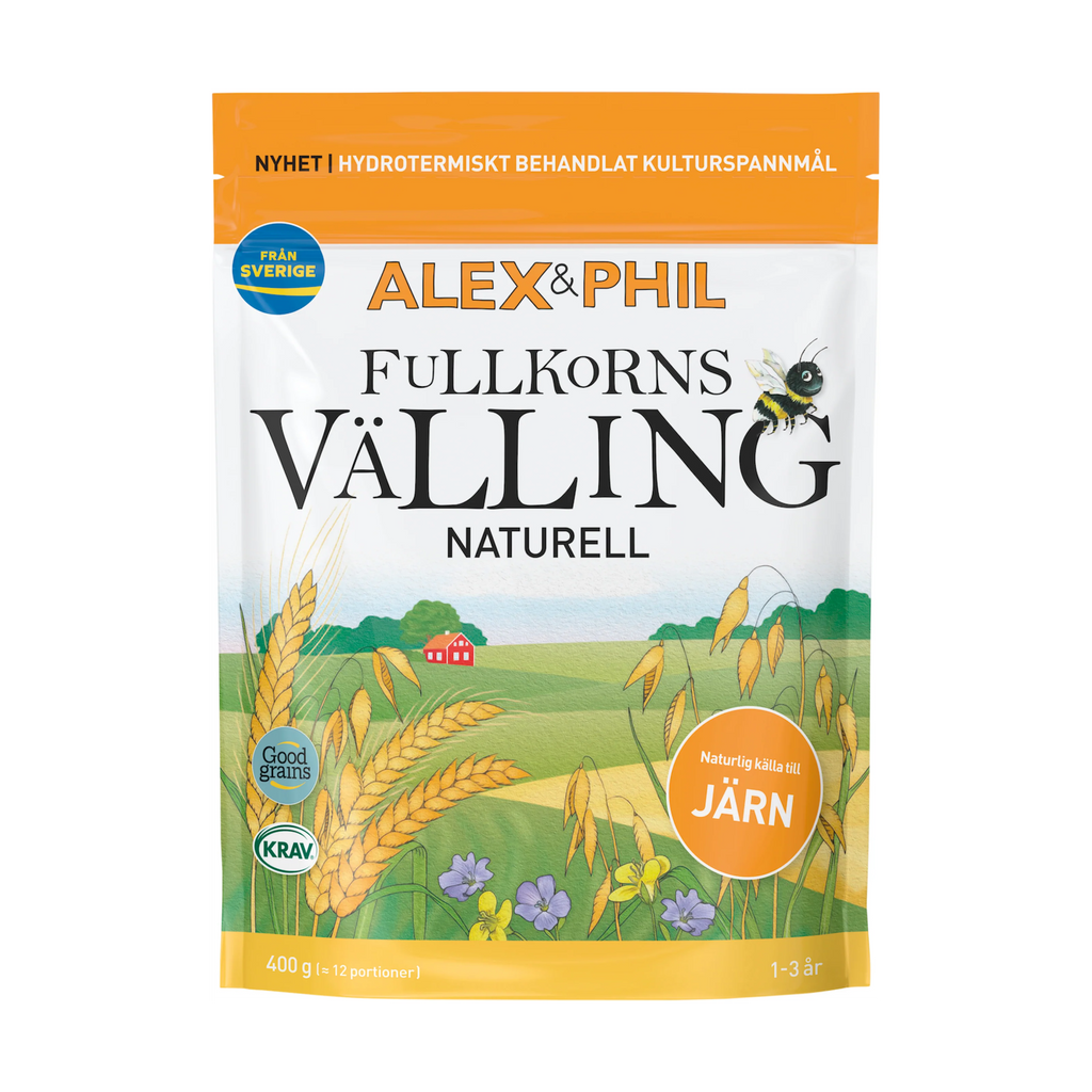 Fullkornsvälling, naturell (400 g, 1-3 år)