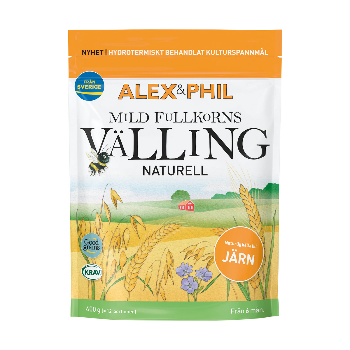 Mild fullkornsvälling, naturell (400 g, 6+ mån.)